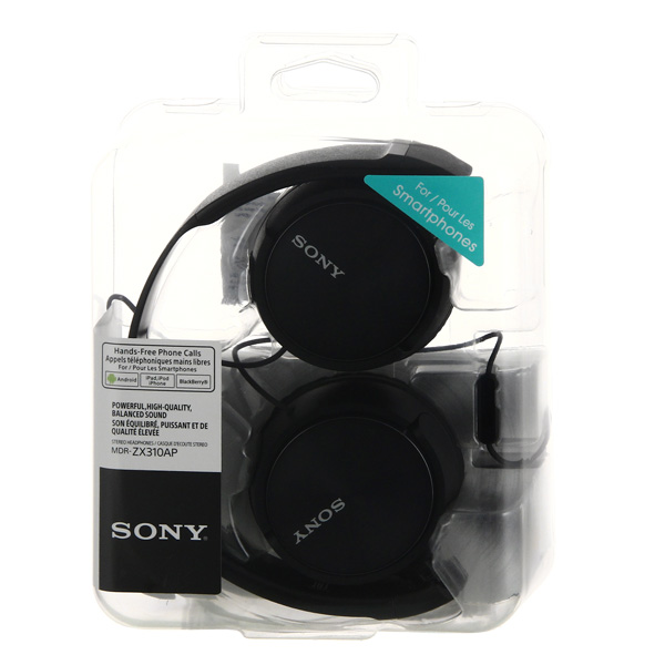Наушники накладные Sony MDR-ZX310AP Black