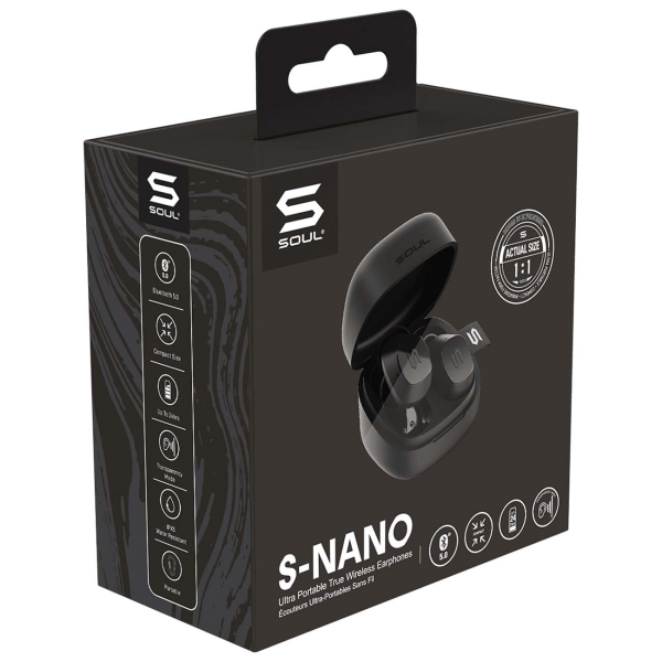 Наушники True Wireless Soul S-NANO Black