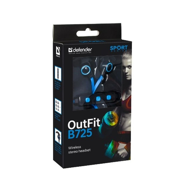 Игровые наушники Defender OutFit B725 Black/Blue