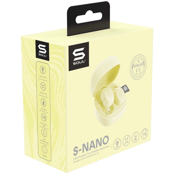 Наушники True Wireless Soul S-NANO Yellow