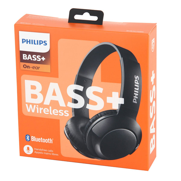 Наушники накладные Bluetooth Philips Bass+ Black (SHB3075BK/00)