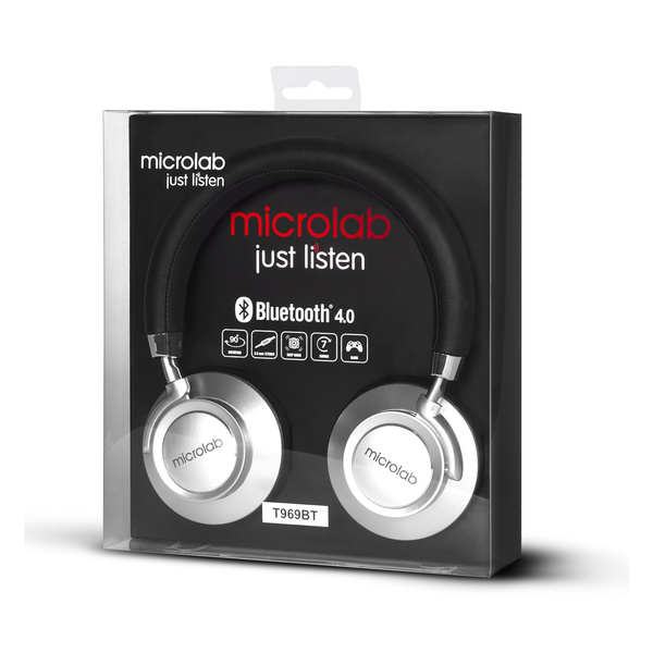 Беспроводные наушники Microlab T969BT Black/Silver