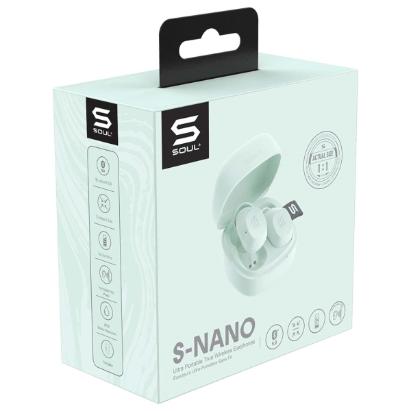 Наушники True Wireless Soul S-NANO Lime