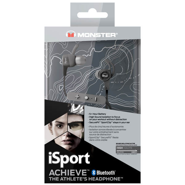 Спортивные наушники Bluetooth Monster iSport Achieve Black (137089-00)