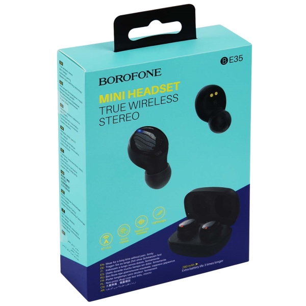 Наушники True Wireless Borofone BE35 Agreeable voice черные (23215)