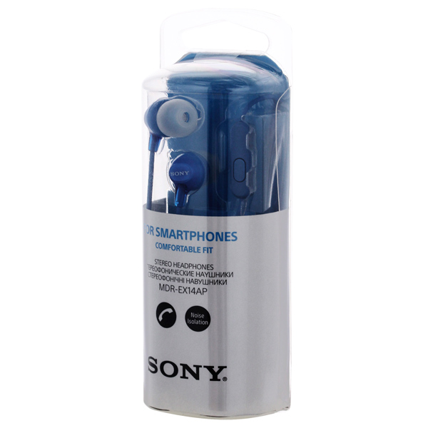 Наушники внутриканальные Sony MDR-EX14AP Blue