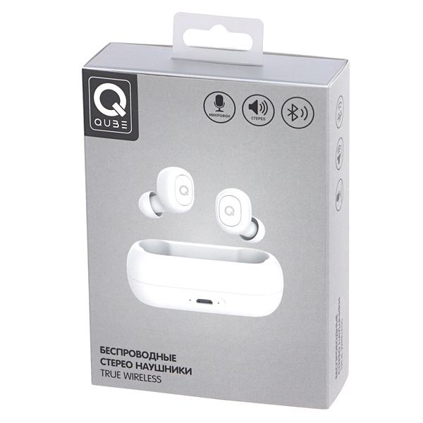 Наушники True Wireless QUB QTWE1 White