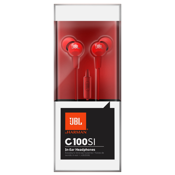 Наушники внутриканальные JBL C100si Red (JBLC100SIURED)