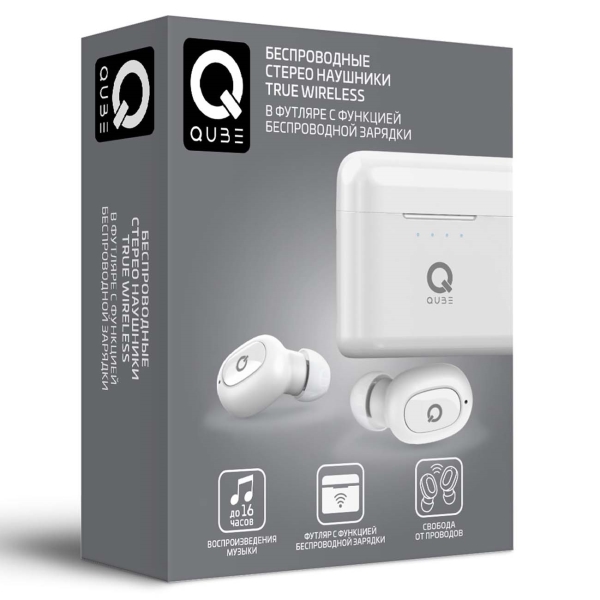 Наушники True Wireless QUB QTWS4 White