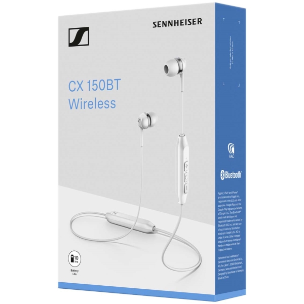 Наушники внутриканальные Bluetooth Sennheiser CX 150BT WHITE