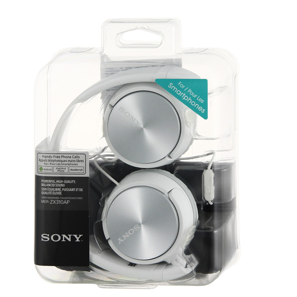 Наушники накладные Sony MDR-ZX310AP White