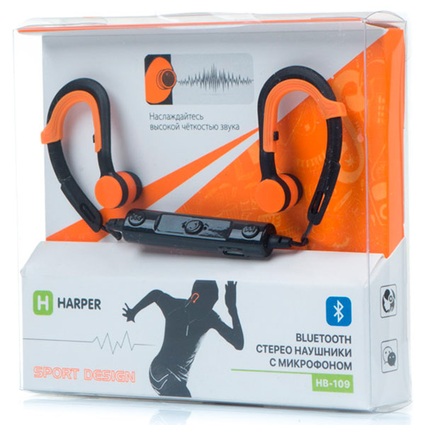 Спортивные наушники Bluetooth Harper HB-109 Orange