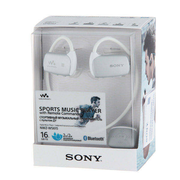 Наушники - Плеер Sony NWZ-WS615/WM