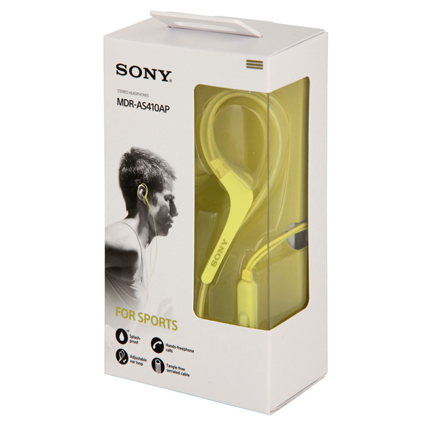 Спортивные наушники Sony MDR-AS410AP Yellow